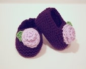 Knit Baby Shoe PDF Pattern For Girls Instant Download