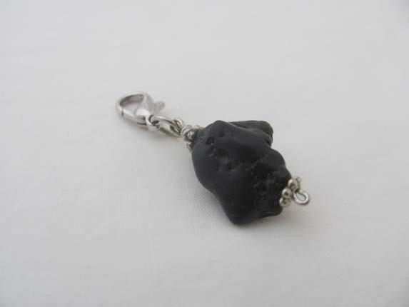Black Turquoise Charm for Bookmark Keychain Necklace Bracelet by Kristin Victoria Designs