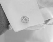 Best Man Brother Wedding Cuff Links Dictionary Glass Gem by Kristin Victoria Designs