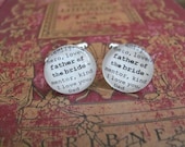 Father of the Bride Cuff Links for Wedding by Kristin Victoria Designs
