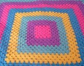 Summer Brights Crochet Granny Blanket