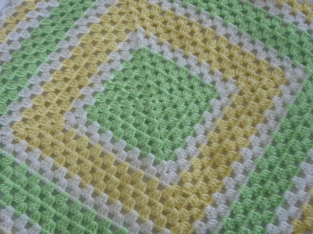 Mint and Lemon Baby Blanket