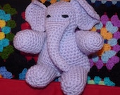 Crochet Elephant, Soft Toy, Plush, Amigurumi, Lulu the Lilac Elephant