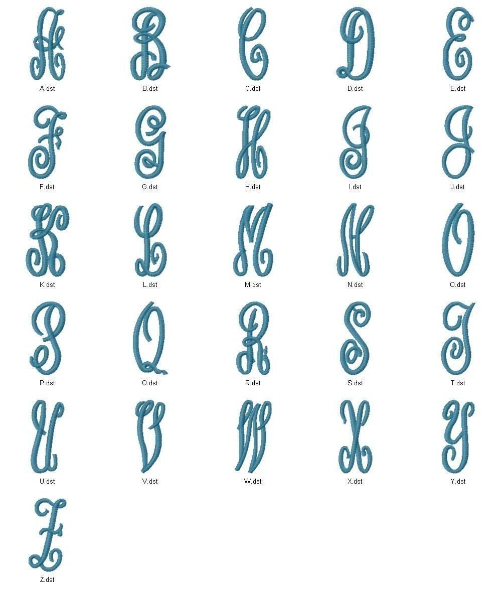 Embroidery Machine Alphabets Fonts and Monogram Sets 10215