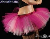 Peek a boo tutu skirt Rose Fairy mini Adult dance ballet costume bridal roller derby --You Choose Size -- Enchanted