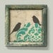 Love Bird Print, French Country, Bird Wall Decor Art, Cottage Chic Shabby, 12 x 12 inch print