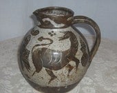 Dave (1943-2010) and Sue Enna Oregon Folk Art Potters 1973 Commemorative Pitcher