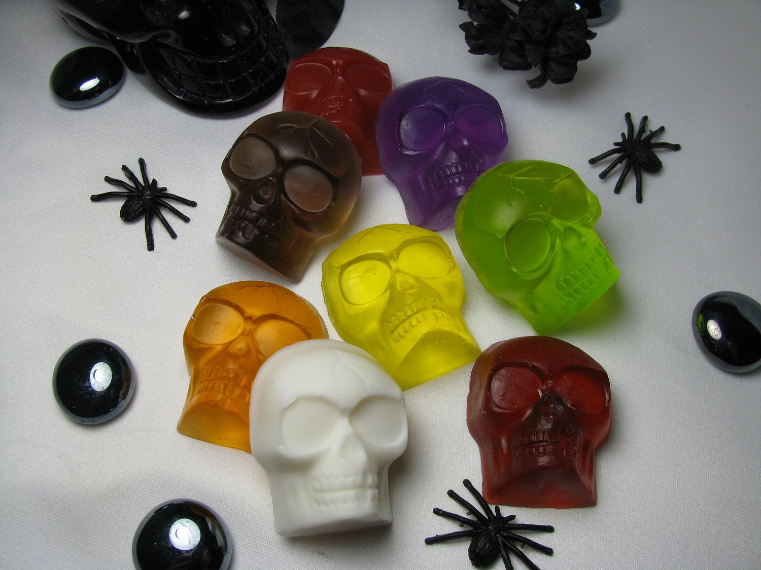 Skull Soap-Pick any color and Scent- set of 10