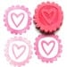 Heart in a round frame hand carved rubber stamp