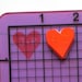 Personalized rubber stamp heart - made to order with your initials