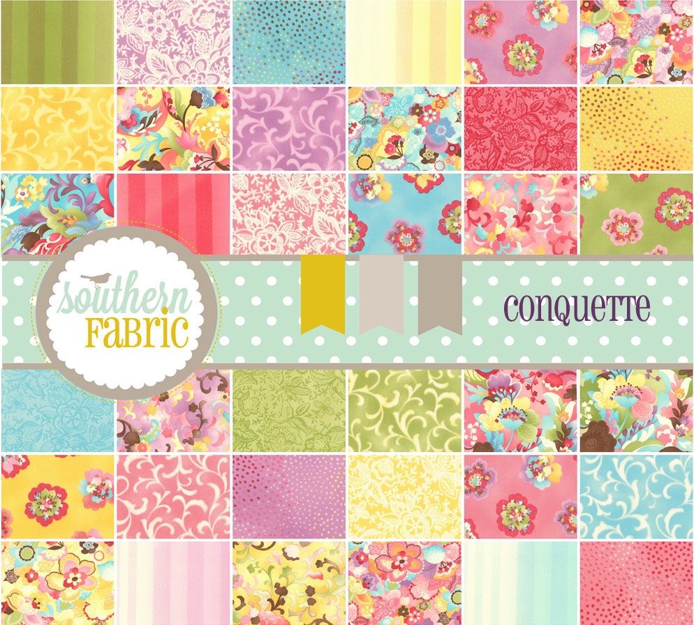 Coquette by Chez Moi - Moda 36 Fat Quarters  Quilt Fabric Bundle