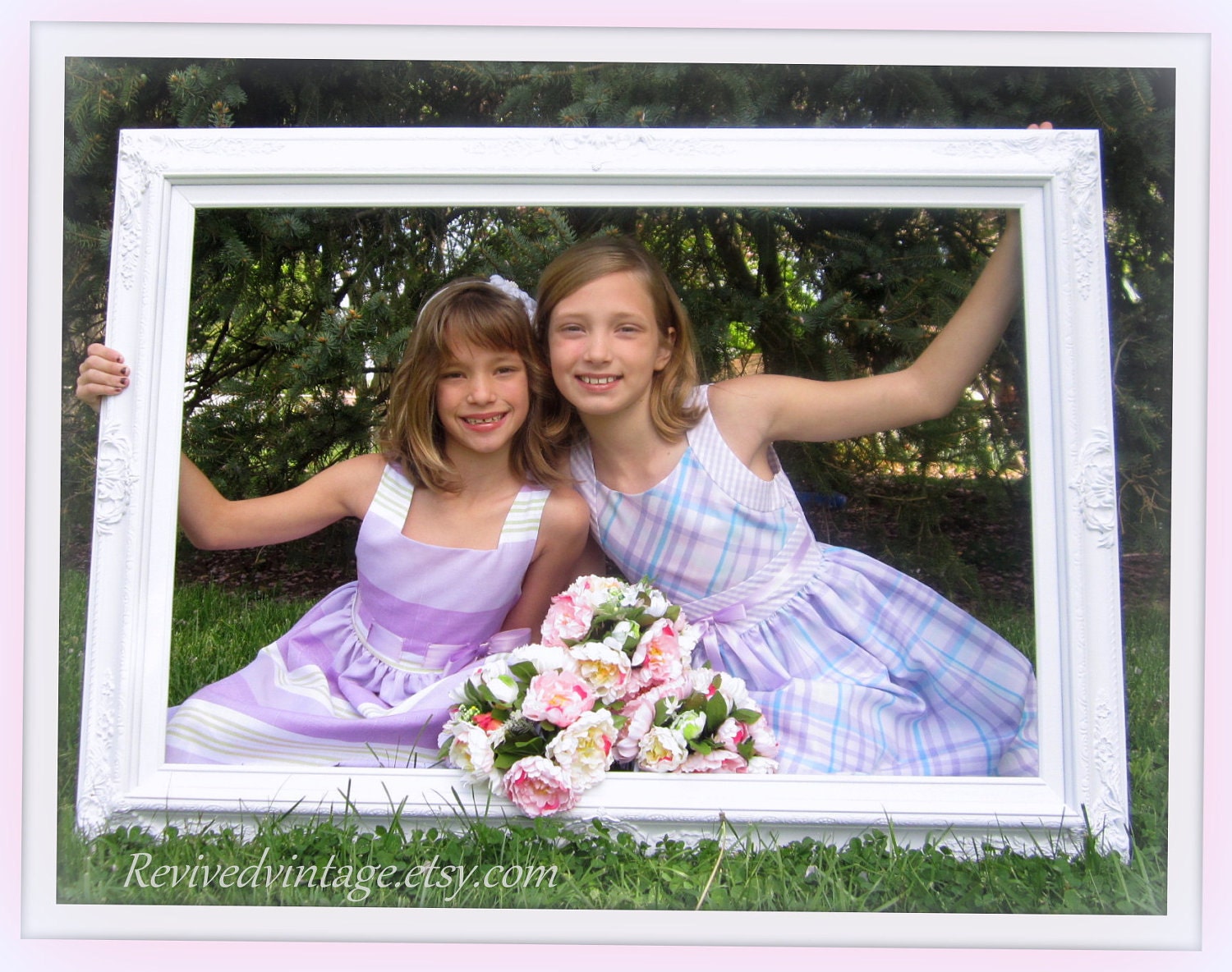 WEDDING PICTURE FRAMES Wedding Photo Booth Props -Fits 36 x 24 Custom Picture / Mirror White Photography Props Photo Booth Prop Baroque