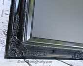 Large BLACK FRAMED CHALKBOARD - ExTrA LaRgE - Wedding Chalkboard Chalk board Menu Board Large Gold White 44"x32" Gothic Wedding Sign Baroque