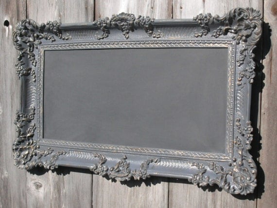 Hollywood Regency Chalkboard OLD WORLD STYLE Chalk board Restaurant Grey French Country Chalkboard