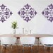 3 Large Damask Vinyl Wall Decal - SALE ITEM