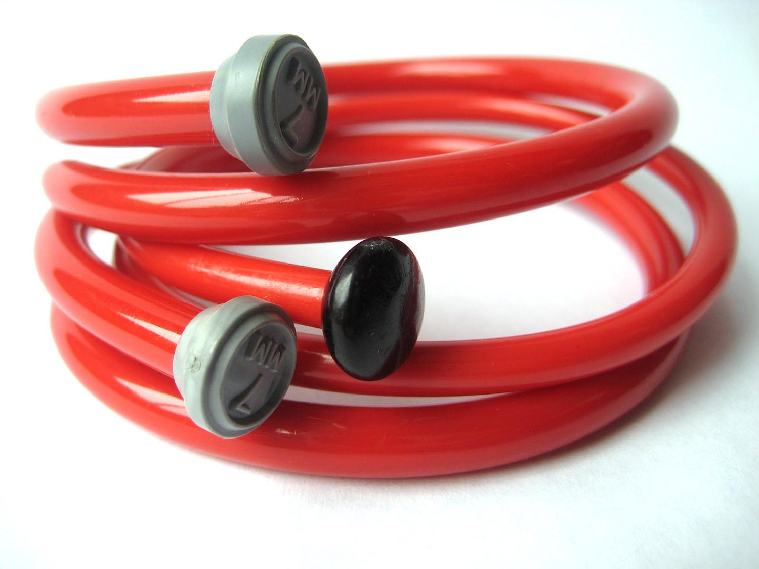 Knitting needle bracelets Fire Engine Red X LARGE