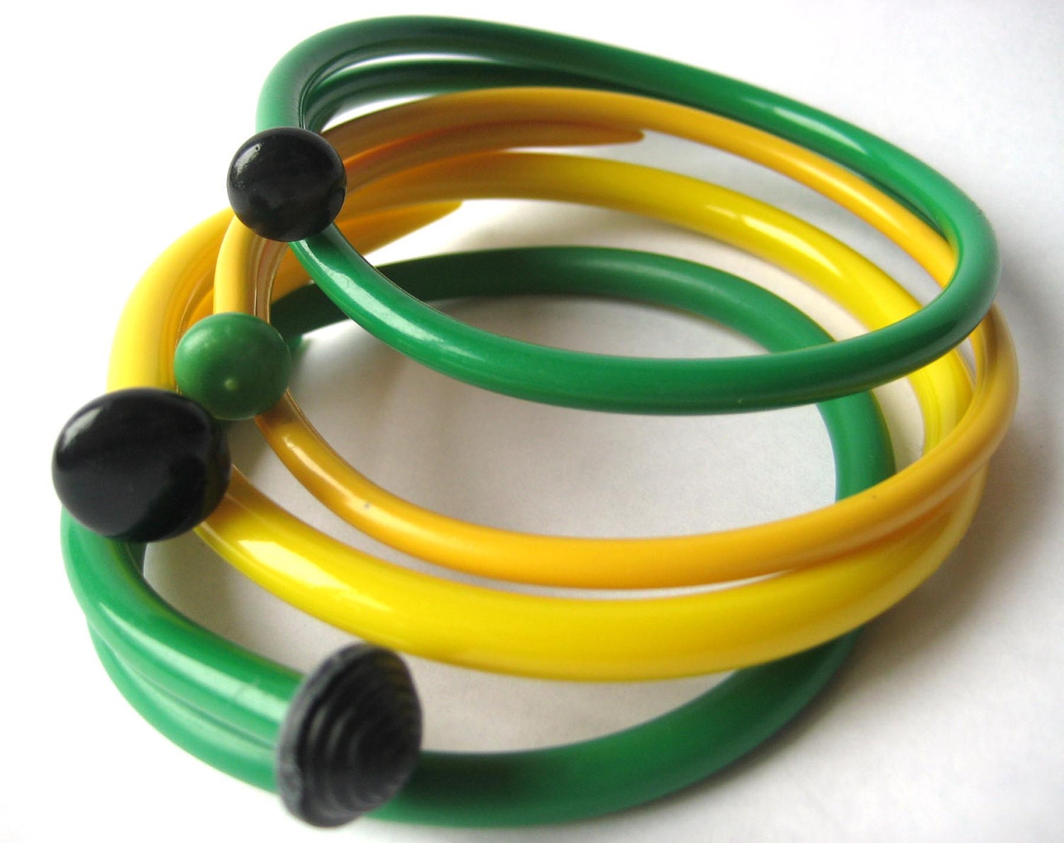 Upcycled Knitting Needle Bracelets Wattle Medium