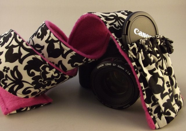 Dollbirdies Camera Strap Sleeve with Elasticized Pocket