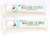 2 Wild Mint Lip Balms, Organic, in Eco Friendly Paper Tubes