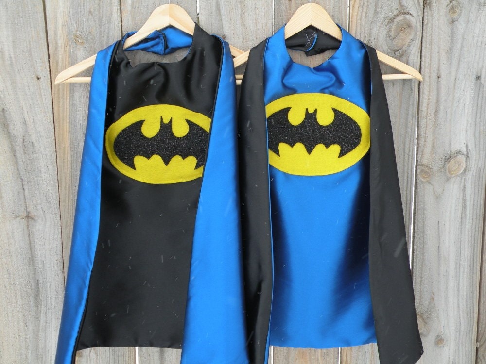 SALE FREE premium batman mask with this listing only Batboy double sided Super Hero Cape