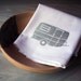 Tea Towel. Camper in Silver. Hand Screen Printed.