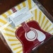 Tea Towel. Guitar. Red and Yellow. Hand Screen Printed.