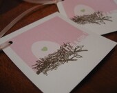 Little Egg in Nest - Boy or Girl - Favor Tags - set of 12 - Baby Shower