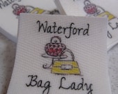 Twill Fabric Labels, one and one-half inch ribbon - cut and fraychecked - natural or white