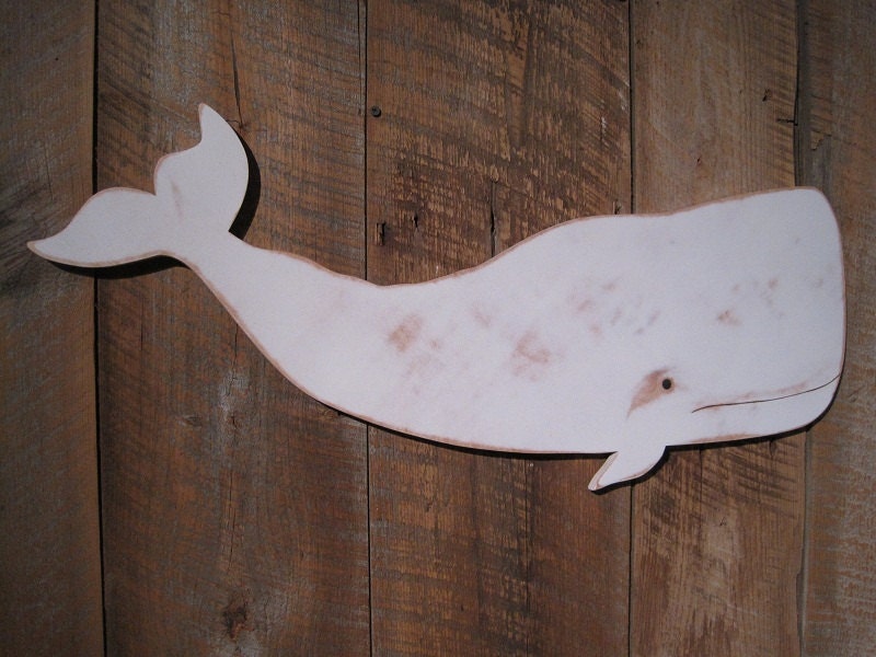 Wooden Sperm Whale - Ocean Beach Decoration