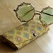Vintage 1960s Green Disco Hipster Sunglasses Atomic Novelty Party Summer Women