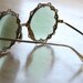 Vintage 1960s Green Disco Hipster Sunglasses Atomic Novelty Party Summer Women
