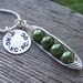 Personalized Peas in a Pod necklace (24 colors) 2,3,4,or 5 peas