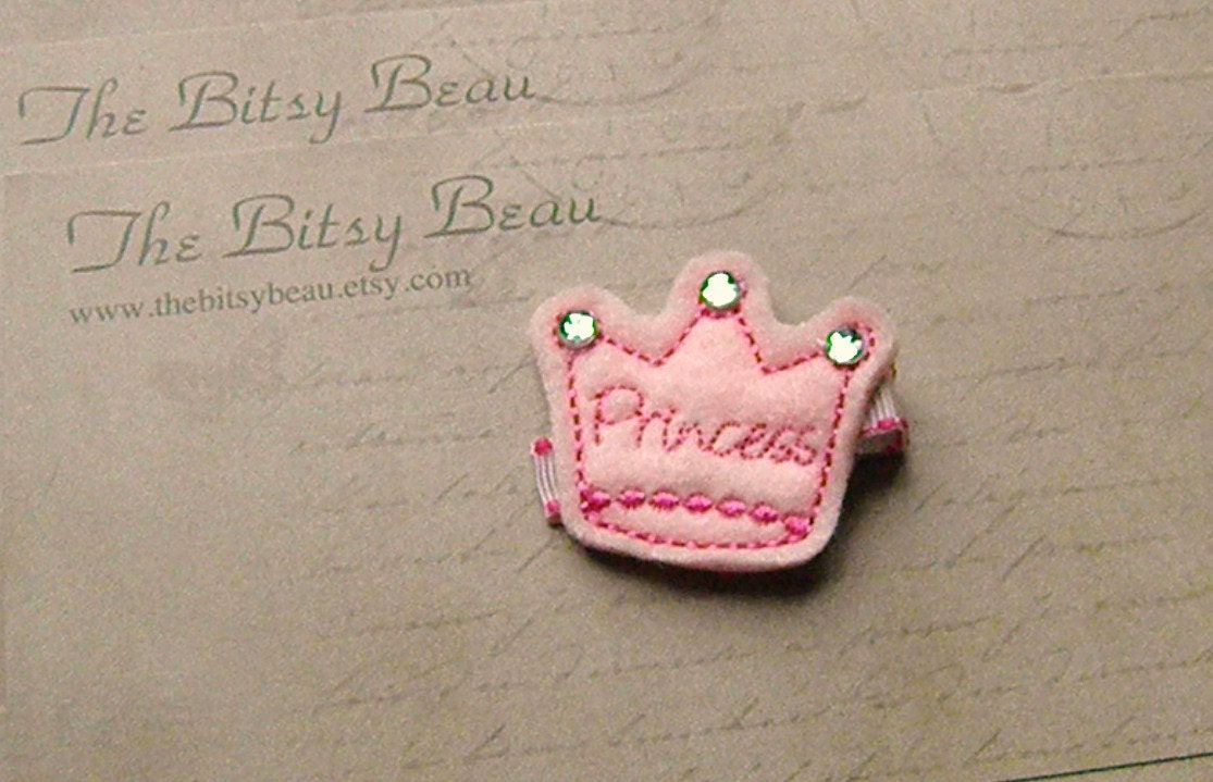 Pink Princess Crown No Slip Hair Clip