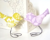 Outdoor Wedding Purple and Lime Green Love Birds,Home Decor and Cake Toppers, Summer Wedding Decor, Wedding Gift