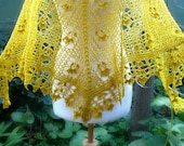 Direct Download PDF pattern crochet shawl Flores de invierno