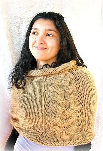 Fast to knit, Poncho PDF knitting pattern