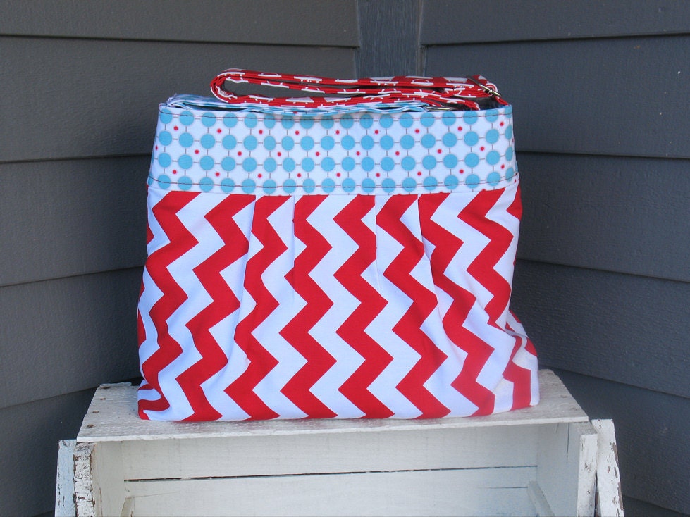 Riley Blake Chevron - Large Ashley Bag with Adjustable Strap