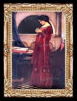 The Crystal Ball Miniature Dollhouse Picture Art 1761