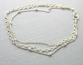 Triple Layered Dainty Chains Sterling Silver Bracelet
