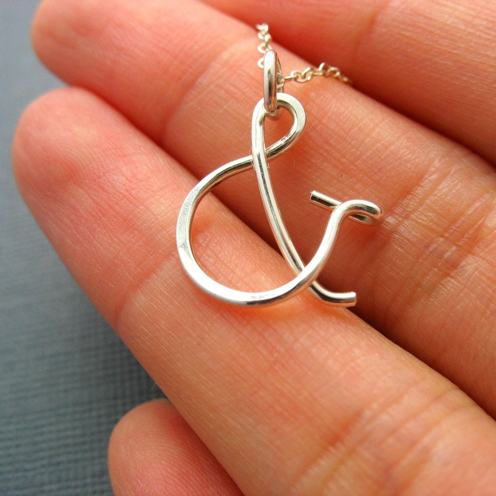 Sterling Silver Ampersand Charm - Pendant Only