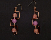 Thin Wire Stone Earrings