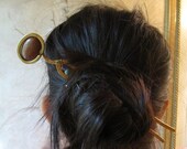 Gold Stone Hair Pin (Large)