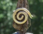 White Copper Swirl Ring