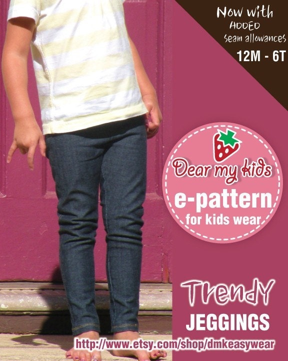 Trendy Jeggings (12month upto age 6) PDF patterns