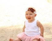 Brown flower headband