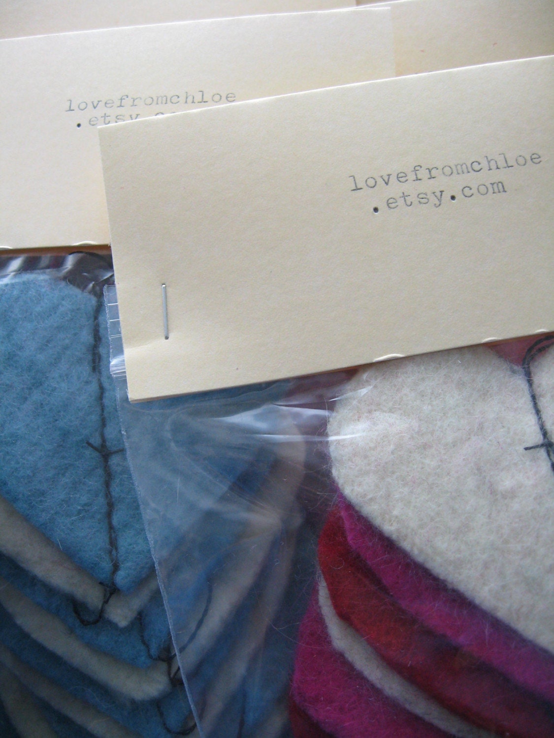Reclaimed Felt Heart Garland - Ecofriendly - Recycled