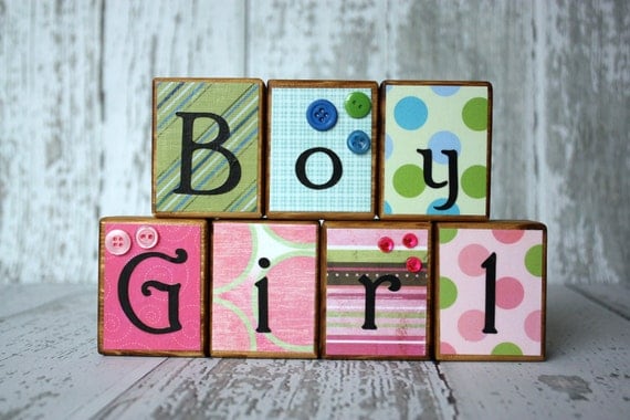 Boy and Girl Word Block Set