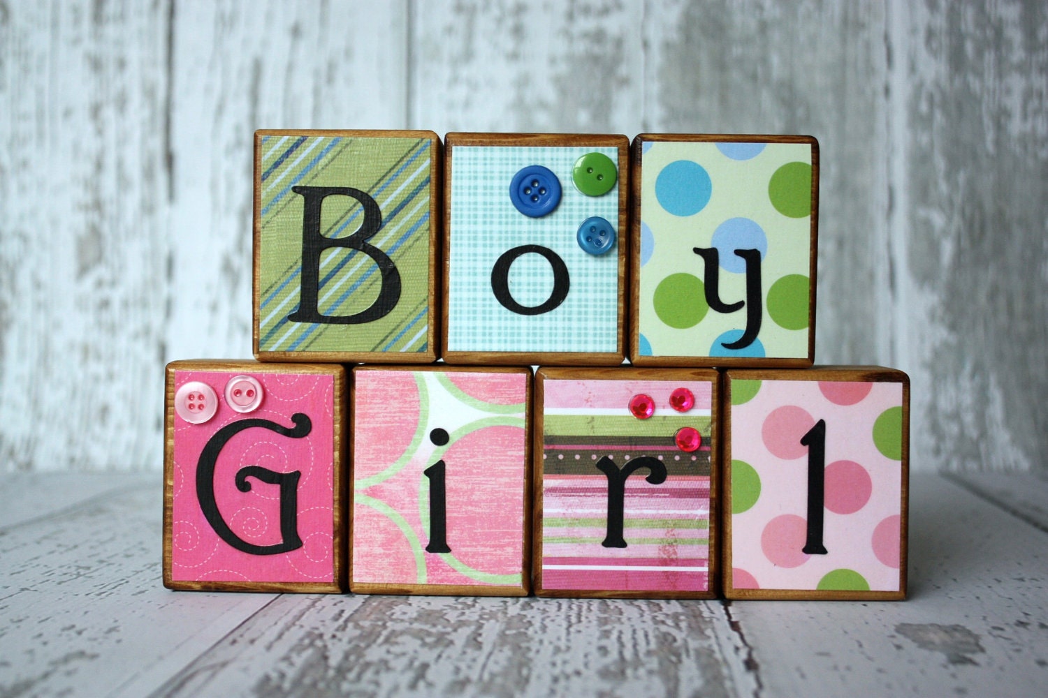 Boy and Girl Word Block Set