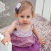 Starlit Night - Ava ruffled ribbon rosette and chiffon flower headband