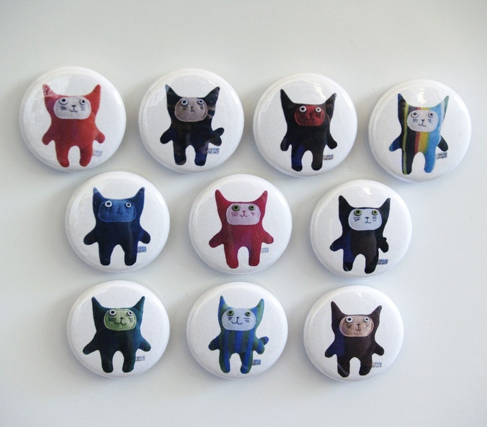 Plush Kitty Collection 1-inch Magnets - Series 1